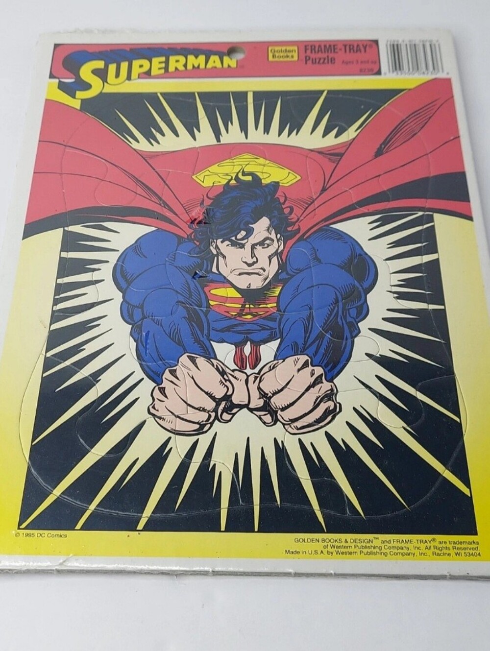 Vintage Frame Tray Puzzle SUPERMAN DC Comics 1995 Superman 12 pcs. #8230. Read D